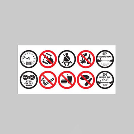 Fatal five with distraction cab sticker