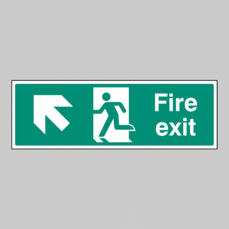 Fire exit arrow up left