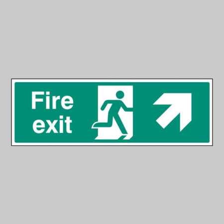 Fire exit arrow up right