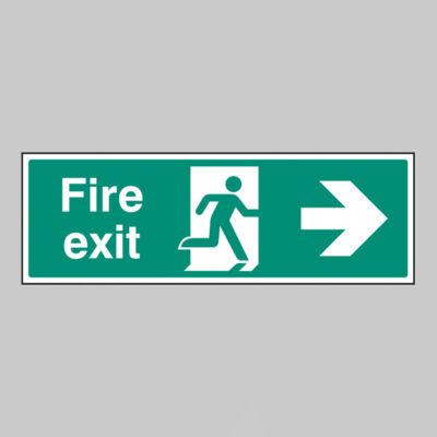 Fire exit arrow right