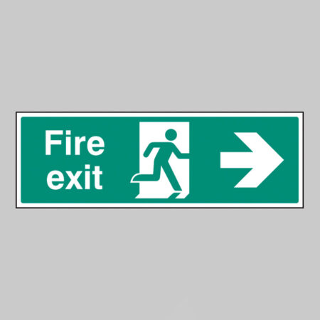 Fire exit arrow right