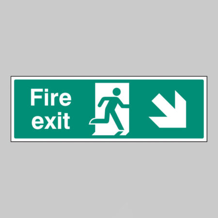 Fire exit arrow down right
