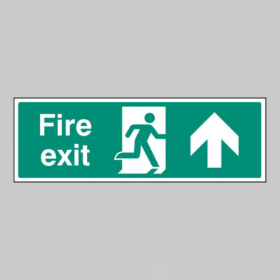 Fire exit arrow straight on