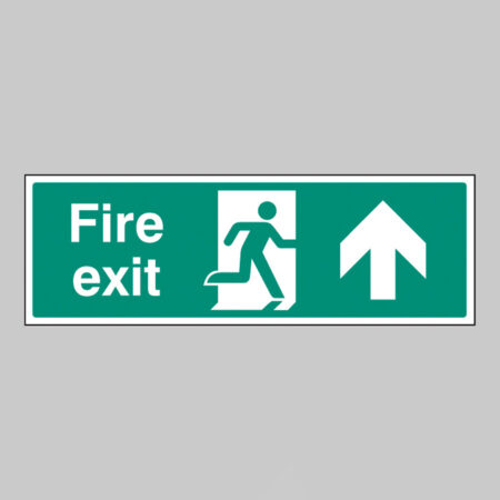 Fire exit arrow straight on