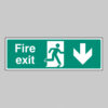 Fire exit arrow down