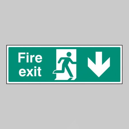Fire exit arrow down