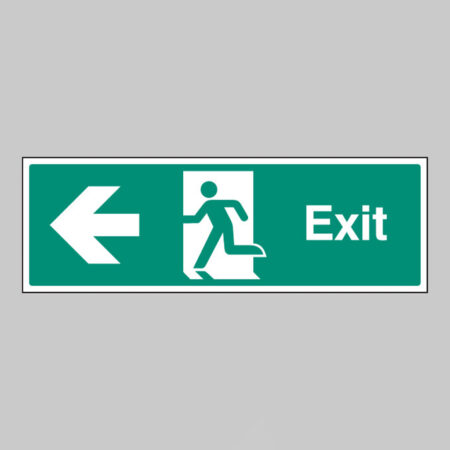 Exit left banner c/w eyelets 1270x610mm