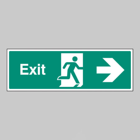 Exit right banner c/w eyelets 1270x610mm