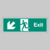 Exit arrow down left