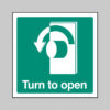 Turn to open left