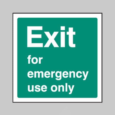 Exit for emergency use only