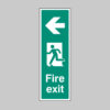 Fire exit arrow left (portrait)