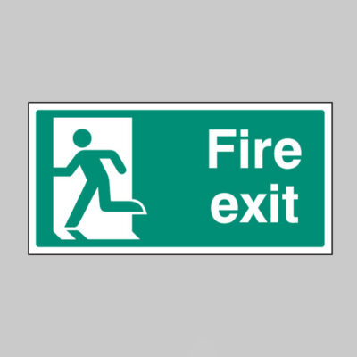 Final fire exit left symbol