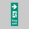 Fire exit arrow right (portrait)