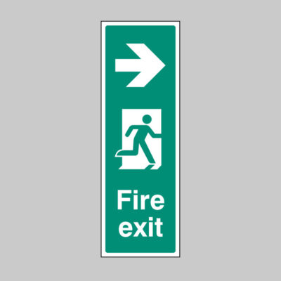 Fire exit arrow right (portrait)