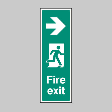 Fire exit arrow right (portrait)
