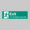 Exit for emergency use only