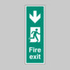 Fire exit arrow down (portrait)