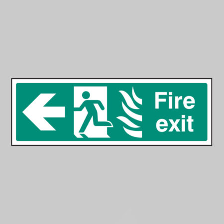 Fire exit arrow left - HTM