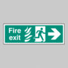Fire exit arrow right - HTM