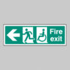 Disabled fire exit arrow left