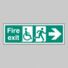 Disabled fire exit arrow right