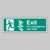 Exit for emergency use only left - HTM
