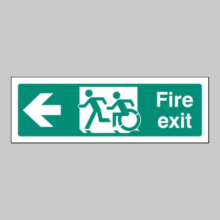 Disabled fire exit arrow left - inclusive design