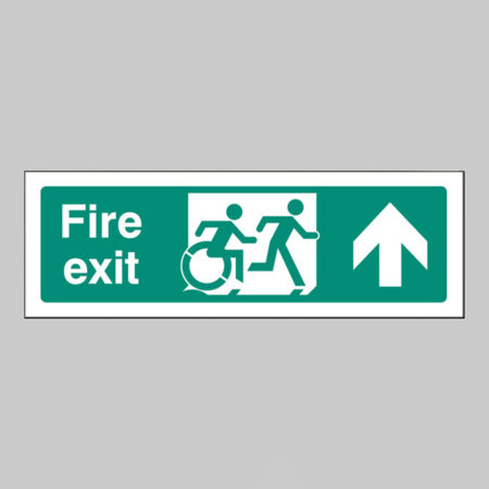 Disabled fire exit arrow up - inclusive design