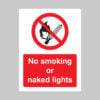 No smoking or naked lights