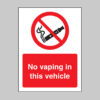 No vaping in this vehicle