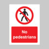 No pedestrians
