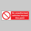 No unauthorised vehicles beyond this point