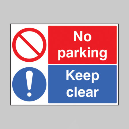 No parking keep clear banner c/w eyelets 1270x610mm
