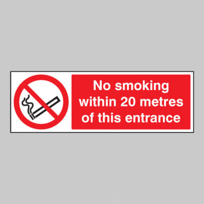 No smoking within 20 metres of this entrance