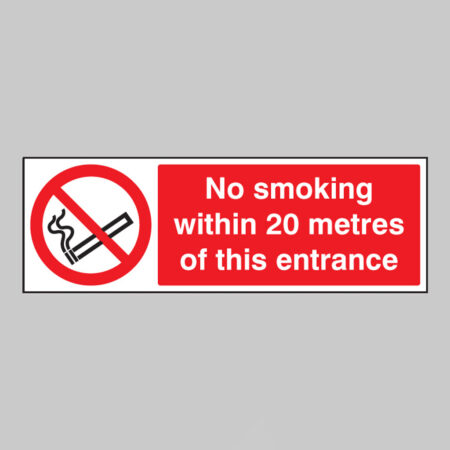 No smoking within 20 metres of this entrance
