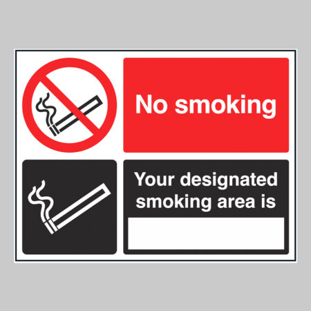 No smoking designated smoking area is (white/black)