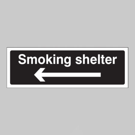 Smoking shelter left arrow (white/black)