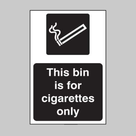 This bin is for cigarettes only (white/black)