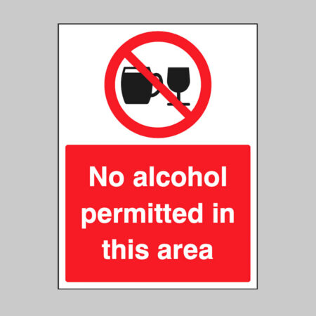 No alcohol permitted in this area
