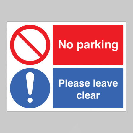 No parking Please leave clear (self adhesive vinyl safety label)