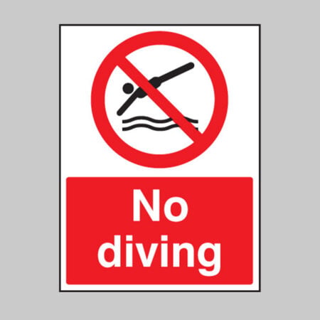 No diving