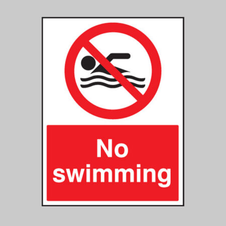 No swimming