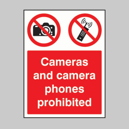 Cameras and camera phones prohibited