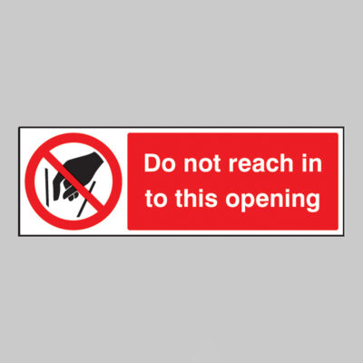 Do not reach into this opening