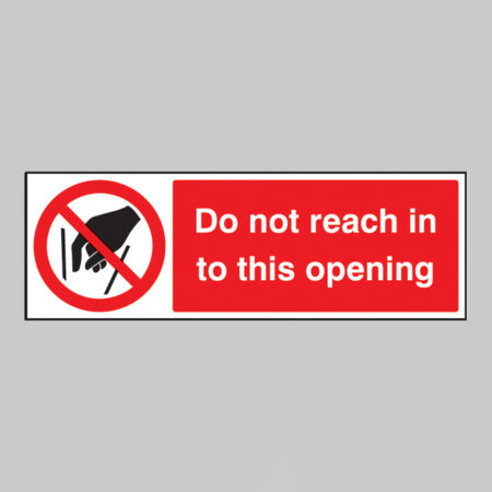 Do not reach into this opening