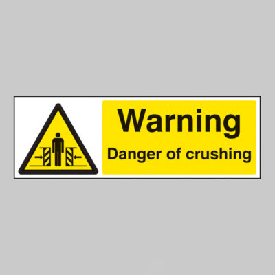 Warning danger of crushing