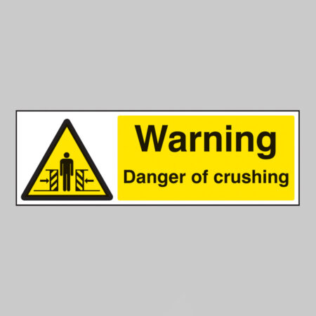 Warning danger of crushing
