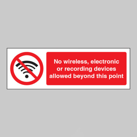 No wireless electronic or recording devices