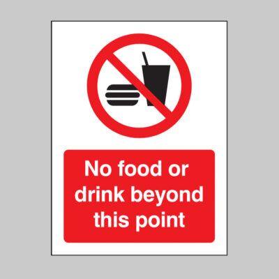 No food or drink beyond this point